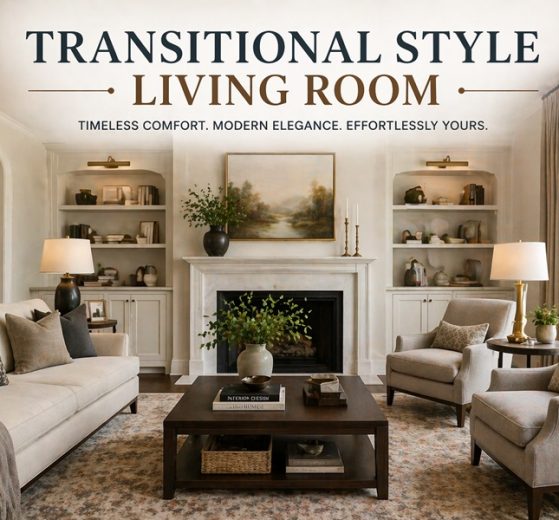 Transitional Style Living Room